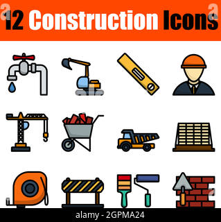 Construction Icon Set Stock Vector