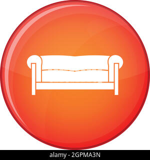 Sofa icon, flat style Stock Vector
