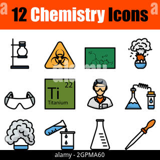 Chemistry Icon Set Stock Vector