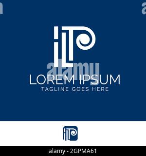 ILP letter based monogram symbol vector template Stock Vector