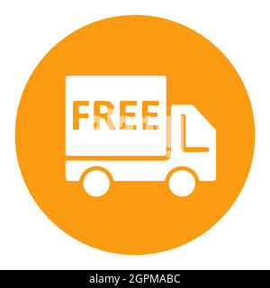 Free shipping vector flat white glyph icon Stock Vector