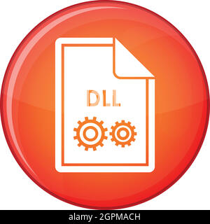 File DLL icon, flat style Stock Vector