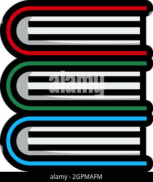 Icon Of Stack Of Books Stock Vector