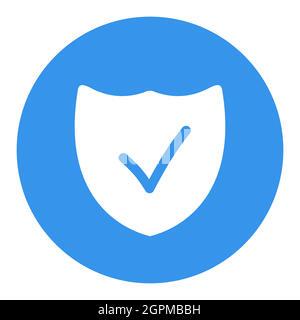 Best protection shield outline white glyph icon vector Stock Vector