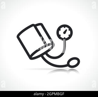 Blood pressure isolated icon illustration Stock Vector