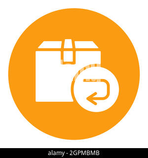 Return purchase vector flat white glyph icon Stock Vector