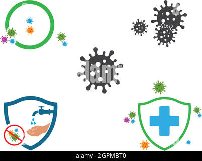 virus and bacteria icon vector illustration design Stock Vector