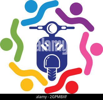 scooter communnity vector icon illustration design Stock Vector