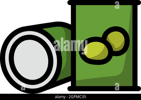 Olive Can Icon Stock Vector