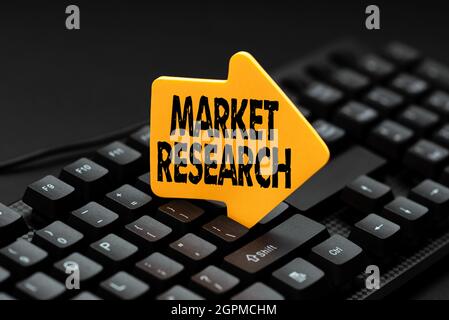 Text caption presenting Market Research. Word for The acttion of gathering information about consumers Copying Old Ideas And Creating New Ones Stock Photo