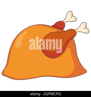 Flat icon illustration of thanksgiving day items. Stock Vector
