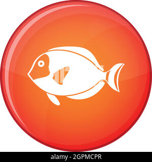 Surgeon fish icon, flat style Stock Vector