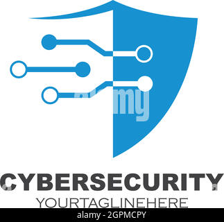 cyber security shield vector icon illustration design Stock Vector