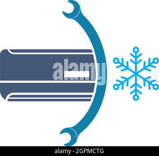 airconditioner repair and service vector icon illustration design Stock Vector