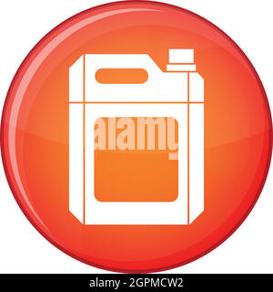 Plastic jerry can icon, flat style Stock Vector