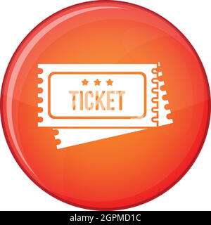 Circus show tickets icon, flat style Stock Vector