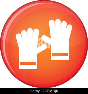 Rubber gloves icon, flat style Stock Vector