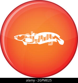 Anarhichas fish icon, flat style Stock Vector