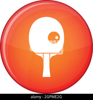 Rackets and ball for playing table tennis icon Stock Vector