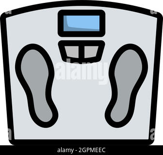 Icon Floor Scales Stock Vector