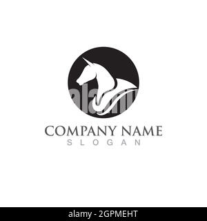 Horse Logo Template Vector icon Stock Vector
