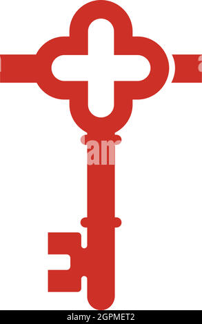 Letter T logo icon with key icon design symbol template Stock Vector