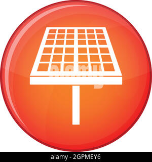 Solar energy panel icon, flat style Stock Vector