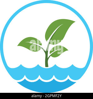 hydroponics logo vector illustration design Stock Vector