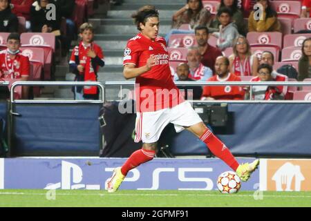 Lisbon, Portugal. 29th Sep, 2021. Darwin Nunez of Benfica during the UEFA Champions League, Group E football match between SL Benfica and FC Barcelona on September 29, 2021 at Estadio da Luz in Lisbon, Portugal - Photo Laurent Lairys/DPPI Credit: DPPI Media/Alamy Live News Stock Photo