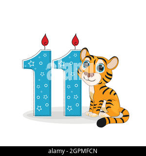 number 11 birthday clipart