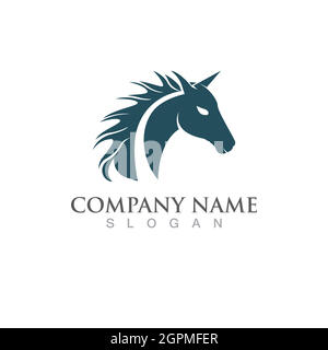 Horse Logo Template Vector icon Stock Vector