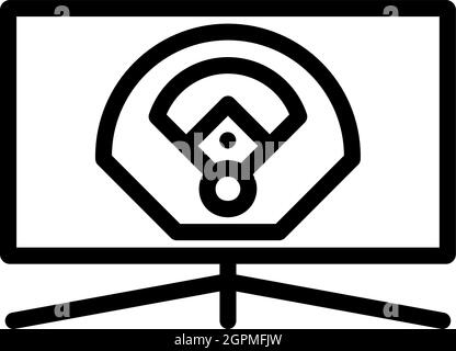 Baseball Tv Translation Icon Stock Vector