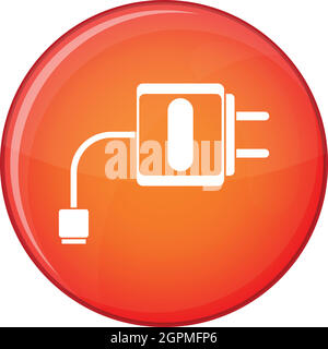 Mini charger icon, flat style Stock Vector
