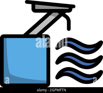 Icon Of Diving Stand Stock Vector