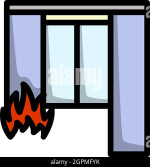 Home Fire Icon Stock Vector