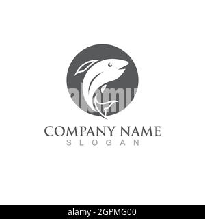 Fish salmon logo template. Creative vector Stock Vector