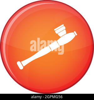 Pipe for smoking marijuana icon, flat style Stock Vector
