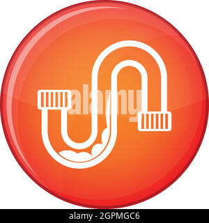 Clog in the pipe icon, flat style Stock Vector Image & Art - Alamy