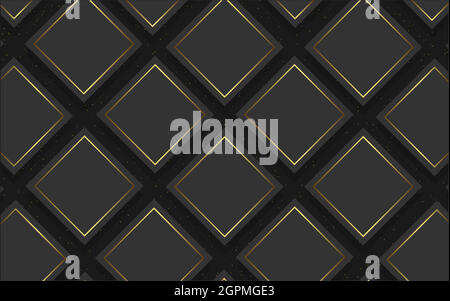 Luxury golden background design. Modern abstract background with golden luminous shapes, stripes and highlights. Stock Vector