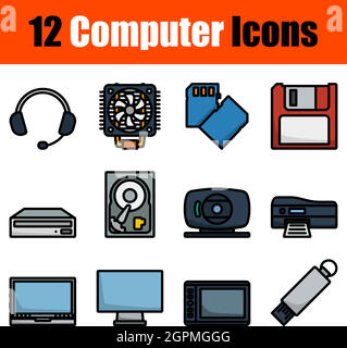 Computer Icon Set Stock Vector