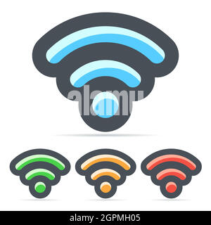 Wifi icon flat vector sign Stock Vector