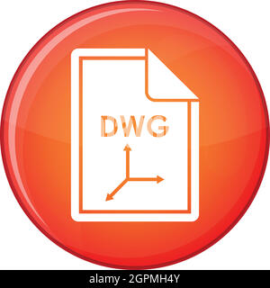 File DWG icon, flat style Stock Vector