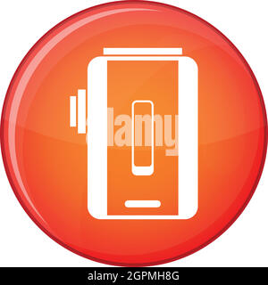 Charger icon, flat style Stock Vector
