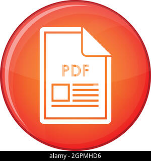 File PDF icon, flat style Stock Vector