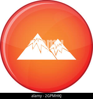 Swiss alps icon, flat style Stock Vector