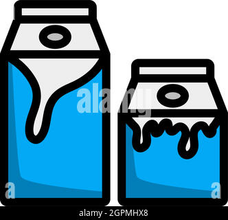Milk And Cream Container Icon Stock Vector