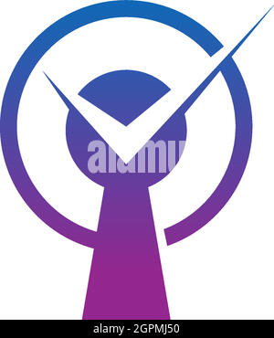 Simple key logo icon design vector template Stock Vector