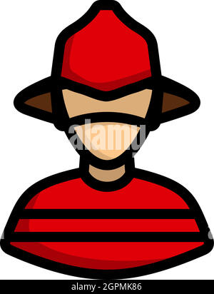 Fireman Icon Stock Vector