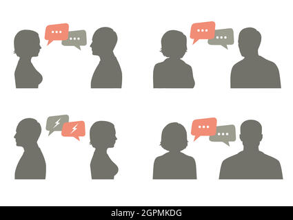 couple dialog Stock Vector
