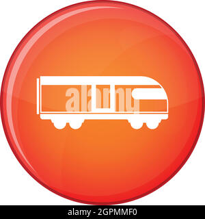 Swiss mountain train icon, flat style Stock Vector